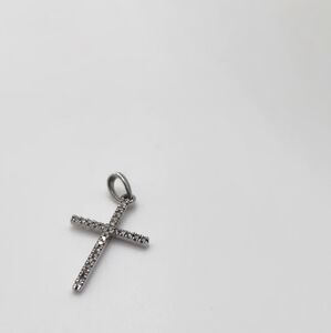 10kt White Gold Cross